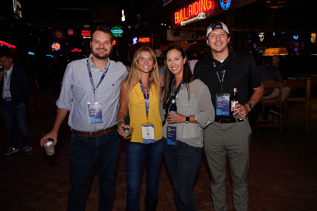 Trintech Connect attendees enjoying themselves at Billy Bob's Texas.